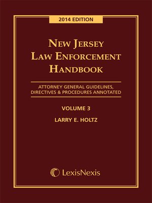 cover image of New Jersey Law Enforcement Handbook